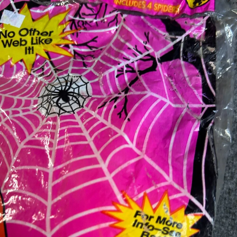 Vintage NOS Rubies Spider Web ‎ Halloween Indoor/Outdoor Decoration USA